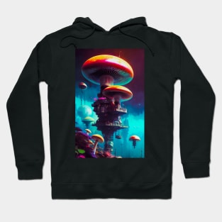 Abstract Another World Mushroom Citadel Hoodie